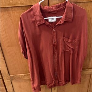 Yale Women's Terracotta Button Down Shirt